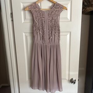 H&M Mauve Lace Midi Dress